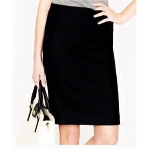 J.Crew Women’s Black Wool Blend Pencil Skirt Sz 14